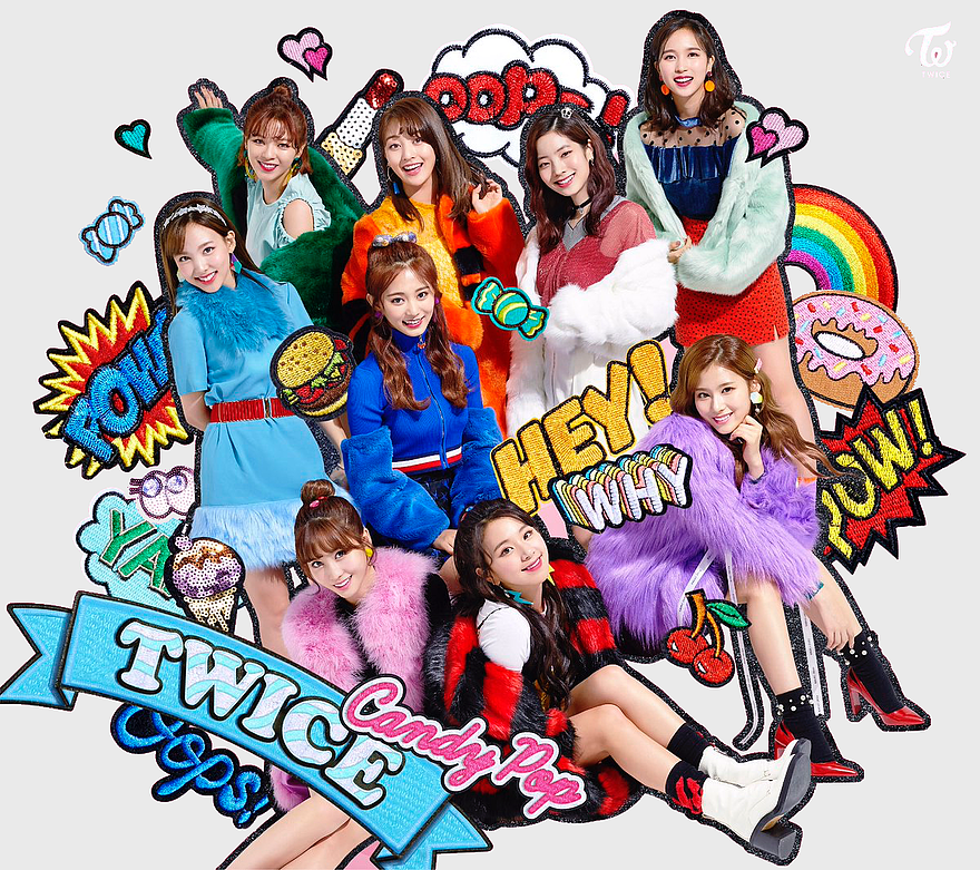 TWICE Candy Pop Japan, TWICE Jeongyeon montage, TWICE pop art, TWICE 2018, K-pop girl group, colorful fashion montage, fun travel montage TWICE Candy Pop Japan, TWICE Jeongyeon montage, TWICE pop art, TWICE 2018, K-pop girl group, colorful fashion montage, fun travel montage