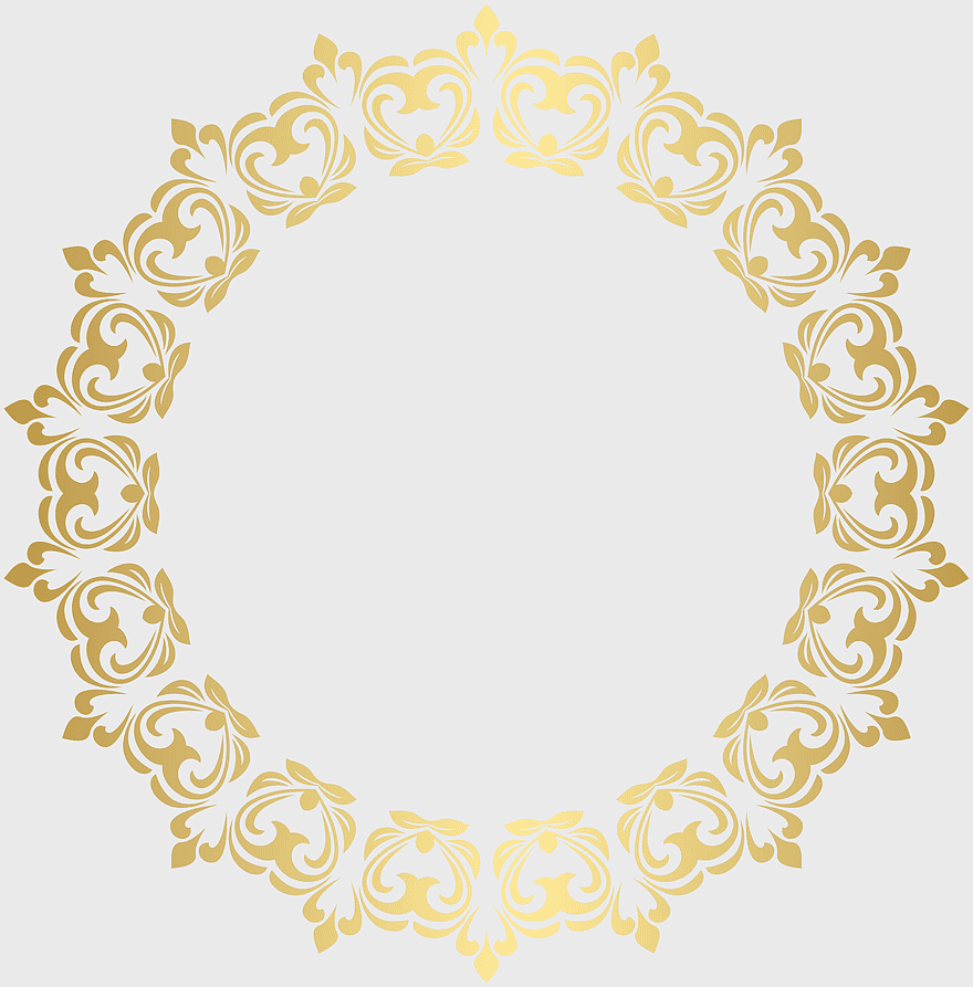 Arabesque round border frame, decorative yellow circle ornament, symmetrical frame illustration, ornamental border design, intricate floral wreath, elegant circular frame, vintage decorative motif Arabesque round border frame, decorative yellow circle ornament, symmetrical frame illustration, ornamental border design, intricate floral wreath, elegant circular frame, vintage decorative motif