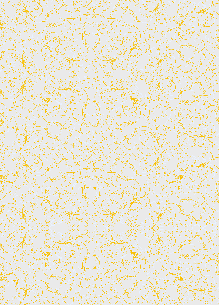 textile white area pattern, floral decoration, yellow design, abstract background, ornamental motif, vintage pattern, decorative art, intricate swirls