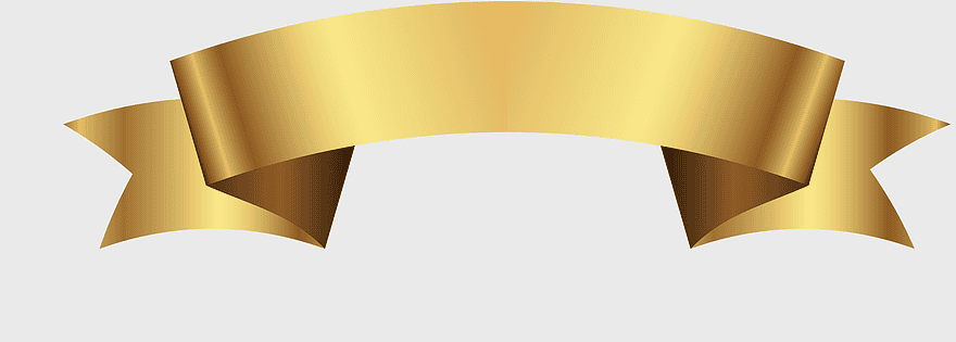 Gold Ribbon Banner, Brass Label Design, Metallic Paper Art, Ribbon Organization Tags, Decorative Banner Label, Festive Gold Ribbon, Shiny Metallic Decoration