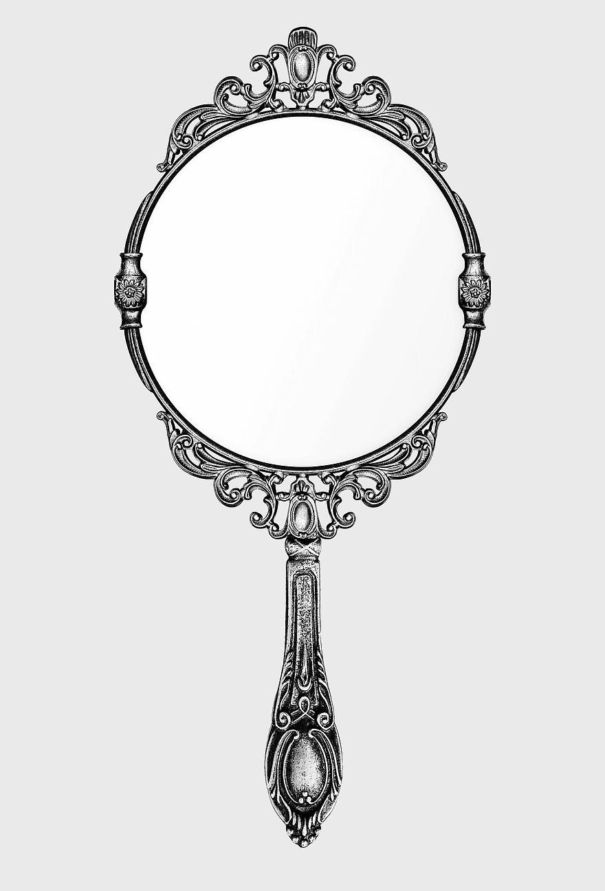 handheld mirror, antique makeup mirror, ornate silver mirror, vintage hand mirror, decorative vanity mirror, elegant dressing accessory, classic beauty tool