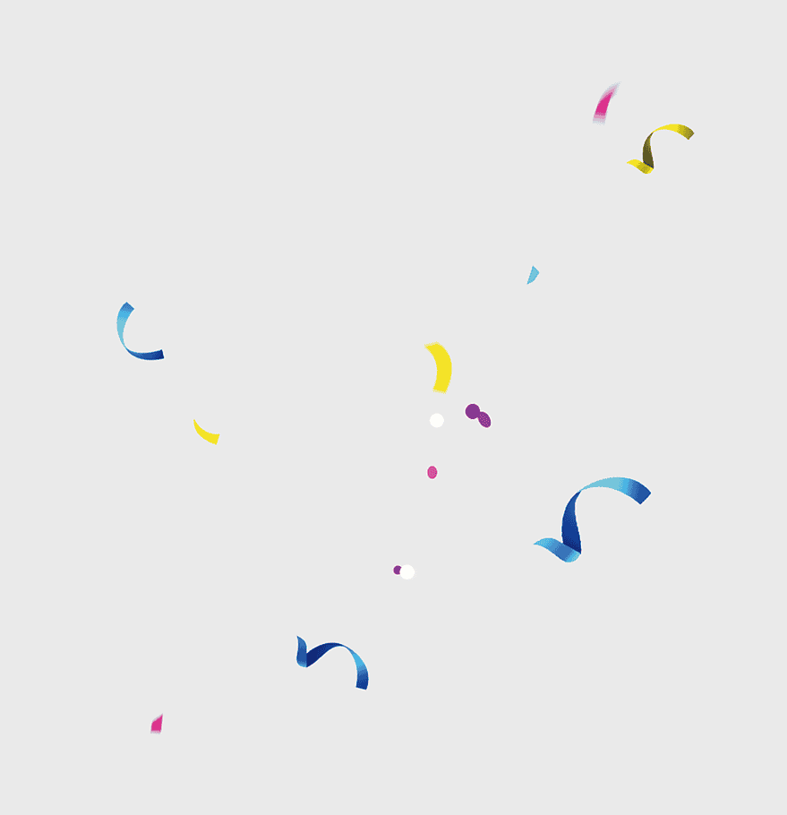 colorful ribbon illustrations, assorted confetti designs, holiday decoration elements, silver and gold confetti, festive graphic elements, creative design assets, vibrant party icons
