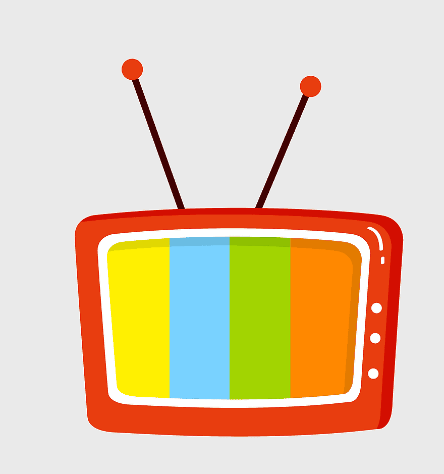 vintage TV set, cartoon television icon, color television display, TV antenna design, retro media device, classic entertainment gadget, animated electronics illustration vintage TV set, cartoon television icon, color television display, TV antenna design, retro media device, classic entertainment gadget, animated electronics illustration