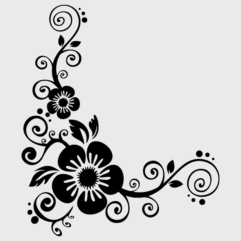 floral ornament design, black and white flower silhouette, decorative arts monochrome, flowering plant art, botanical illustration, elegant floral pattern, vintage floral motif floral ornament design, black and white flower silhouette, decorative arts monochrome, flowering plant art, botanical illustration, elegant floral pattern, vintage floral motif