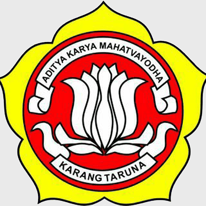 Karang Taruna logo, Indonesian village organization emblem, flower symbol in logo, social organization branding, community development icon, youth empowerment symbol, cultural heritage artwork Karang Taruna logo, Indonesian village organization emblem, flower symbol in logo, social organization branding, community development icon, youth empowerment symbol, cultural heritage artwork
