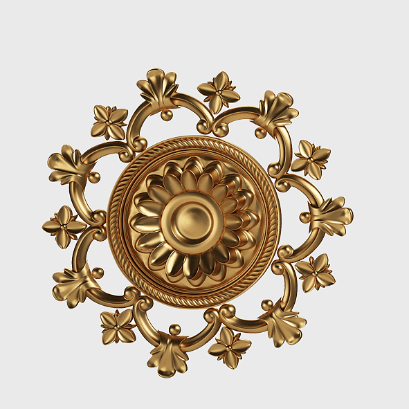 gold floral relief, brass decorative motif, three-dimensional gold pattern, embossed gold ornament, ornate metal design, vintage gold embellishment, intricate gold artistry