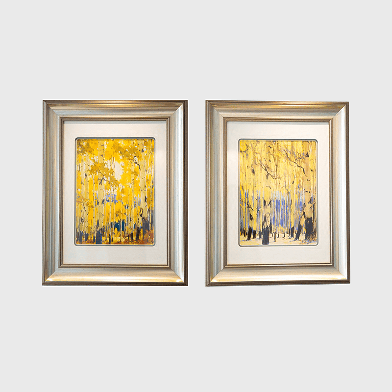 watercolor bedroom paintings, handpainted floral art, decorative frames for living room, yellow paint splatter designs, abstract wall art, modern home decor, interior design accents