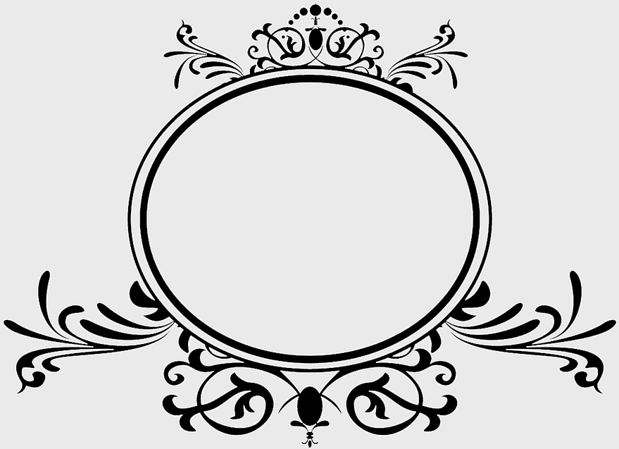 wedding monogram frame, black and white oval design, floral line art, coat of arms ornament, vintage decorative border, elegant invitation template, ornate heraldic emblem