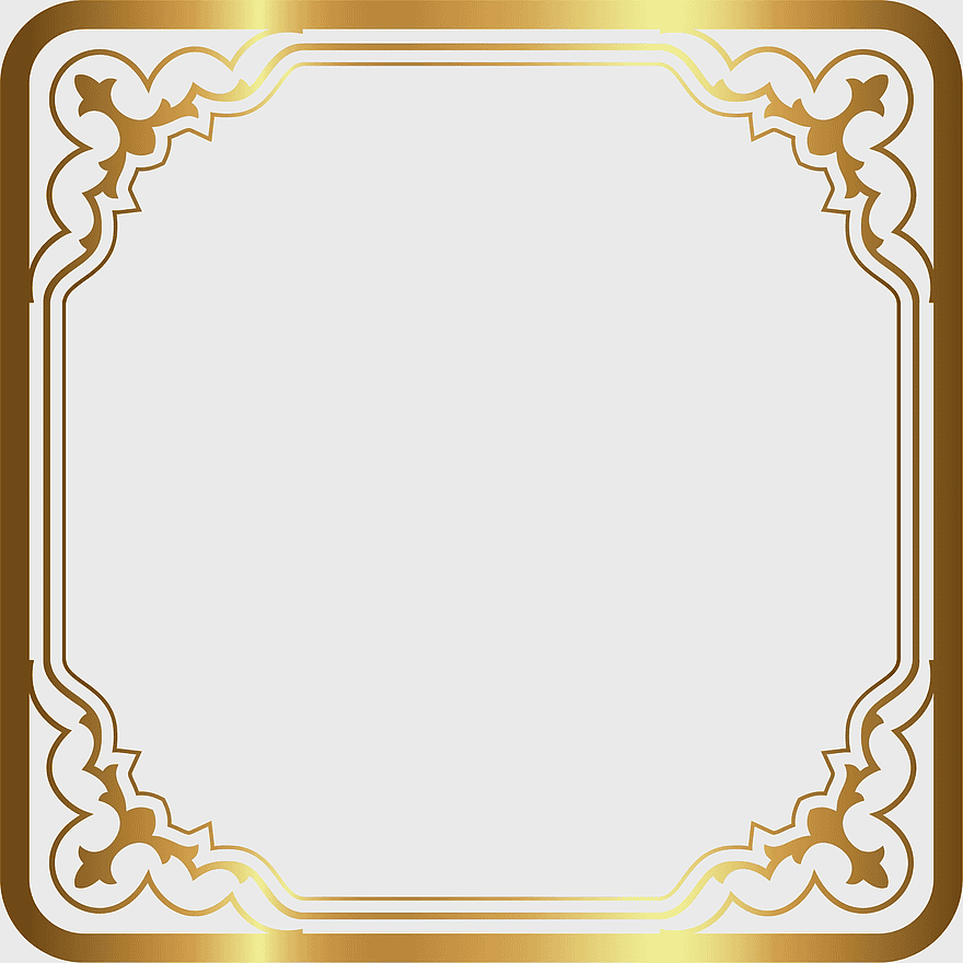 gold border frame, luxury decorative border, certificate gold frame, golden square frame, elegant ornamental border, vintage frame design, premium border illustration