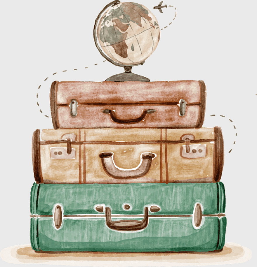 watercolor travel suitcases, vintage luggage illustration, handbag art drawing, baggage journey painting, globe travel icon, retro suitcase stack, adventure travel gear watercolor travel suitcases, vintage luggage illustration, handbag art drawing, baggage journey painting, globe travel icon, retro suitcase stack, adventure travel gear