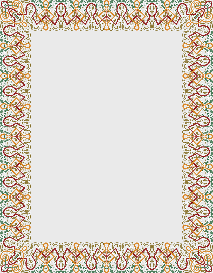 Islamic decorative frame, vintage borders and frames, multicolored ornamental border, antique frame design, traditional art border, geometric pattern frame, cultural design elements Islamic decorative frame, vintage borders and frames, multicolored ornamental border, antique frame design, traditional art border, geometric pattern frame, cultural design elements