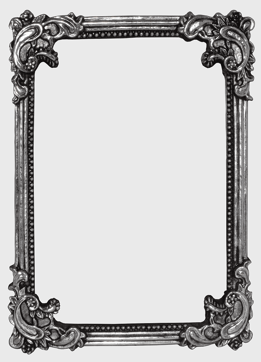 silver antique frame, decorative arts frame, digital frame, ornate silver frame, vintage border, classic frame design, baroque style frame