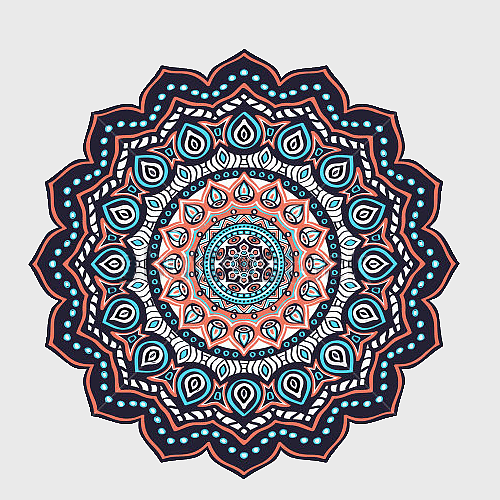 Islamic Mandala Ornament, Multicolored Islamic Flower Petals, Ethnic Style Decorative Patterns, Islamic Geometric Motifs, Circular Symmetry Design, Floral Mandala Art, Ornamental Petal Illustration Islamic Mandala Ornament, Multicolored Islamic Flower Petals, Ethnic Style Decorative Patterns, Islamic Geometric Motifs, Circular Symmetry Design, Floral Mandala Art, Ornamental Petal Illustration