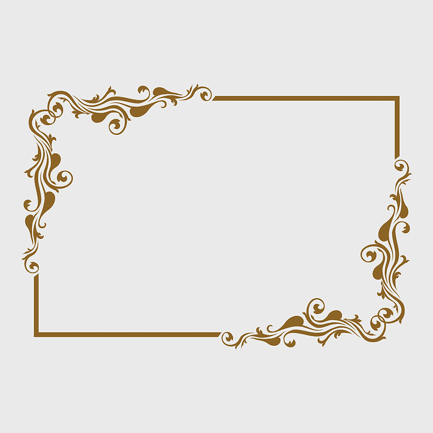 classical pattern frame, gold lace border, ornate square design, retro styled decoration, vintage scroll outline, elegant swirl motif, antique frame element classical pattern frame, gold lace border, ornate square design, retro styled decoration, vintage scroll outline, elegant swirl motif, antique frame element