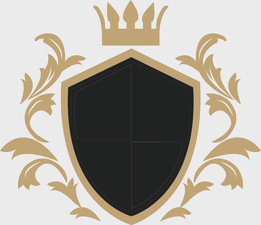 brown and black shield, New York City Information Golf, Golden Shield emblem, golden frame design, heraldic symbol, decorative crest, vintage logo brown and black shield, New York City Information Golf, Golden Shield emblem, golden frame design, heraldic symbol, decorative crest, vintage logo