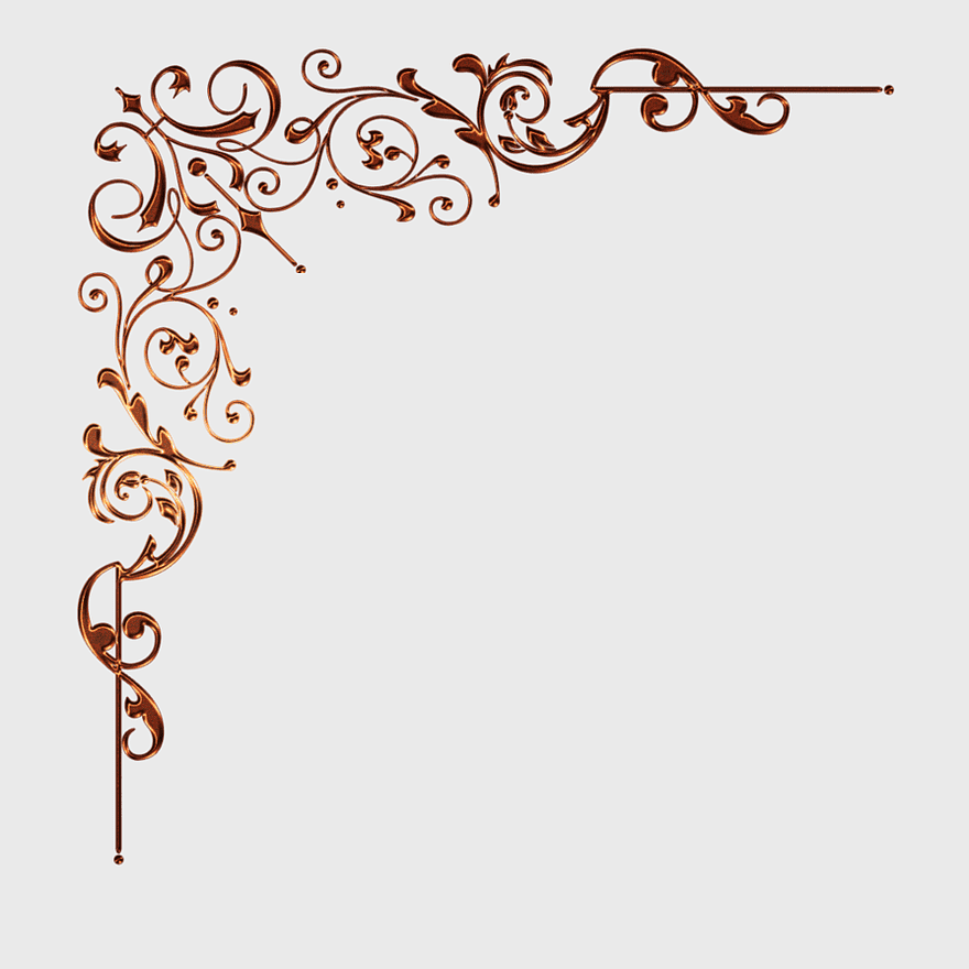 floral ornament design, gold decorative arts, floral design drawing, ornamental art, vintage embellishment, intricate swirl patterns, elegant corner decor