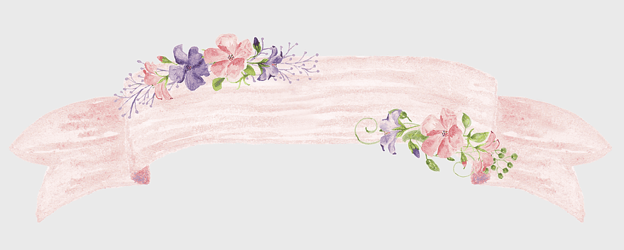 watercolor flower frame, pink and blue floral border, watercolor floral illustration, floral design frame, pastel flower banner, decorative floral ribbon, artistic floral elements