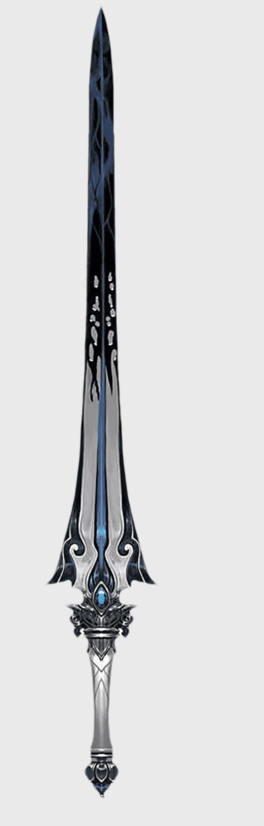 Heavenly Sword Knife Weapon, antique Japanese sword, gray and black sword, types of swords, ornate sword hilt, fantasy weapon design, medieval sword art