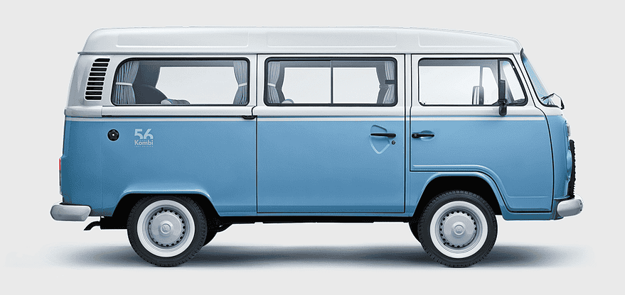 Volkswagen T2, Volkswagen Type 2 van, white and blue VW bus, Volkswagen Microbus, camper van, classic retro vehicle, European vintage transport