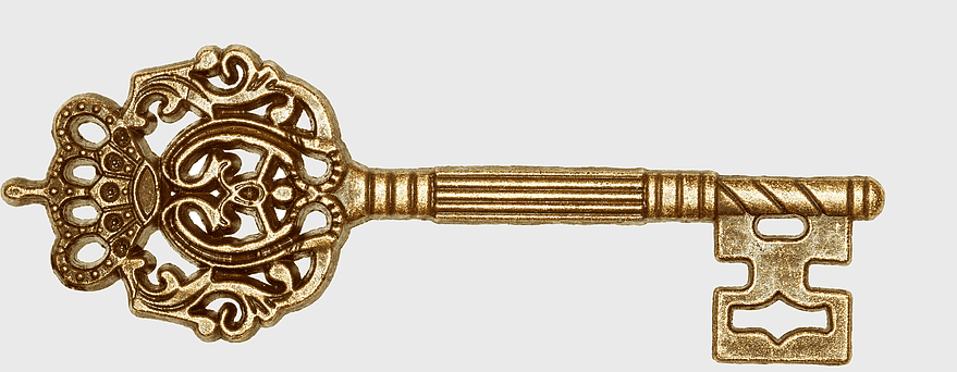 skeleton key vintage, retro brass key, antique door lock key, metal key illustration, ornate key design, historical key art, decorative key pattern