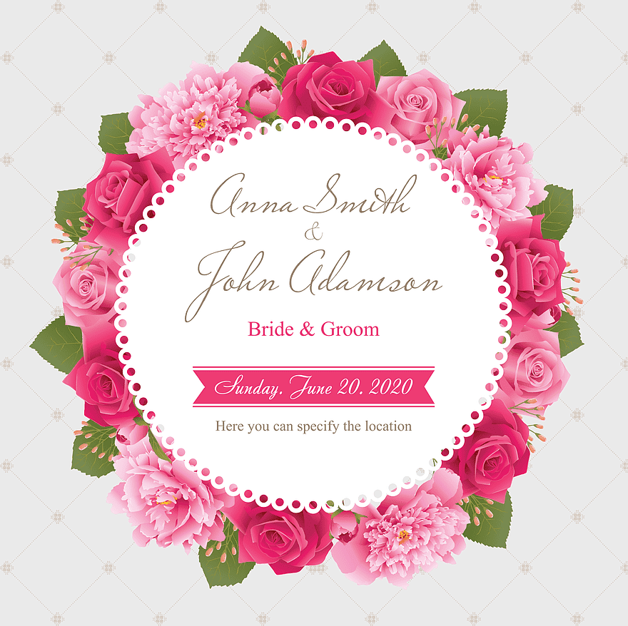 round wedding invitation, peony floral design, pink rose card, romantic wedding card, elegant floral invitation, vintage wedding theme, floral wedding decor, png round wedding invitation, peony floral design, pink rose card, romantic wedding card, elegant floral invitation, vintage wedding theme, floral wedding decor, png