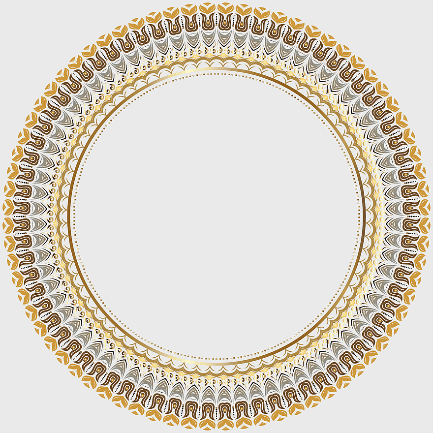Circle frame, Round Border Frame, decorative elements, shabby chic, ornate circular design, vintage frame illustration, intricate border pattern
