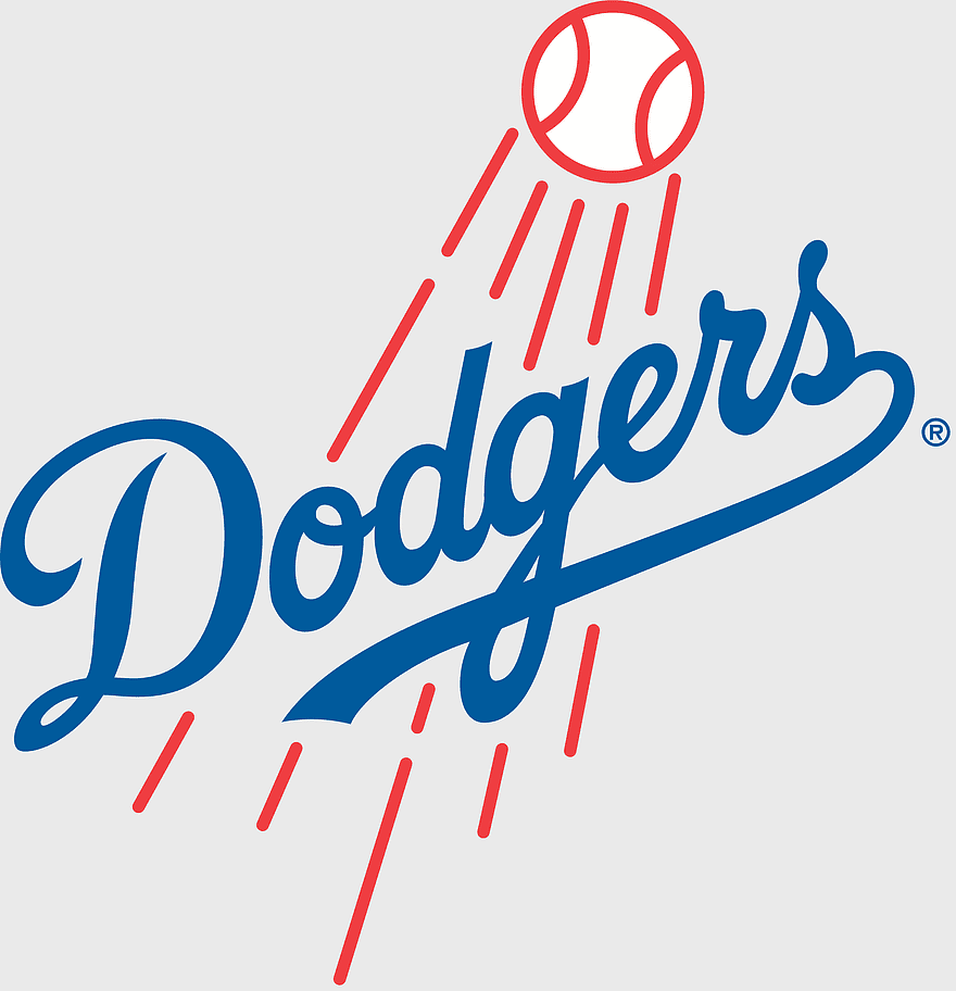Los Angeles Dodgers logo, MLB baseball team branding, dodger blue color scheme, Carl Erskine tribute, sports team emblem, professional baseball graphics, vintage sports design Los Angeles Dodgers logo, MLB baseball team branding, dodger blue color scheme, Carl Erskine tribute, sports team emblem, professional baseball graphics, vintage sports design