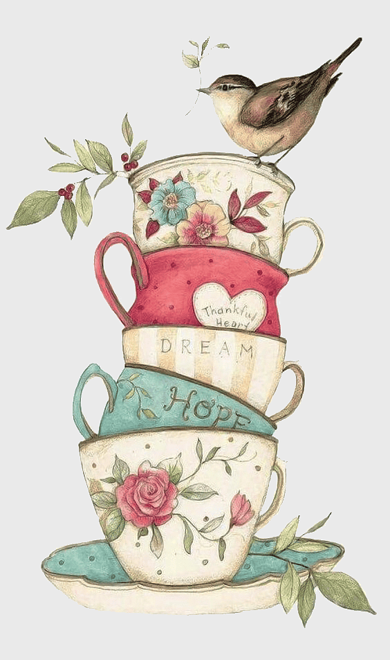 bird perched on teacups, watercolor floral teacup stack, high tea tableware art, dream hope thankful teacups, vintage tea party decor, botanical mug illustration, whimsical bird and teacup scene bird perched on teacups, watercolor floral teacup stack, high tea tableware art, dream hope thankful teacups, vintage tea party decor, botanical mug illustration, whimsical bird and teacup scene