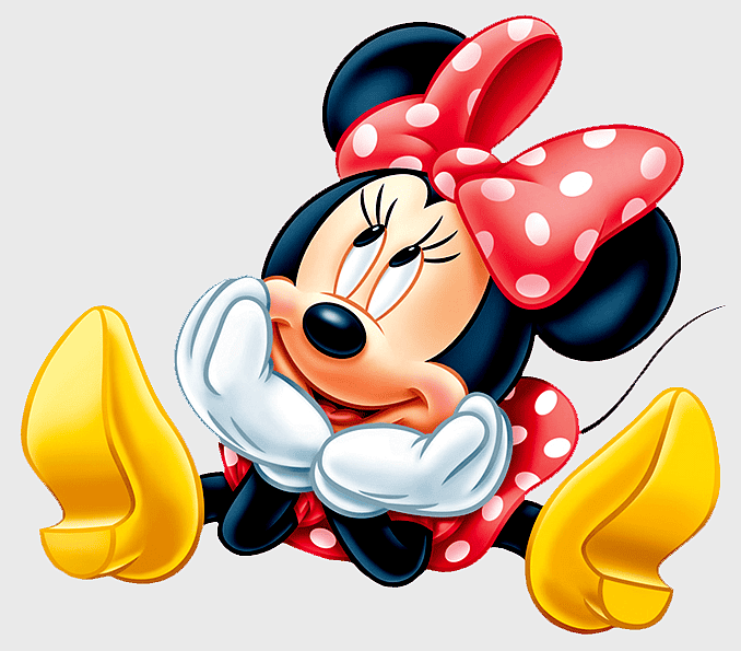 Minnie Mouse cartoon character, Minnie Mouse design icons, Minnie Mouse figurine toy, Minnie Mouse page layout props, Disney character illustration, polka dot bow accessory, classic animated mouse