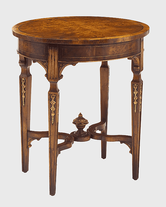 3D model nightstand, beautiful furniture design, antique end table, hardwood top view furniture, ornate side table, vintage living room decor, elegant interior accents