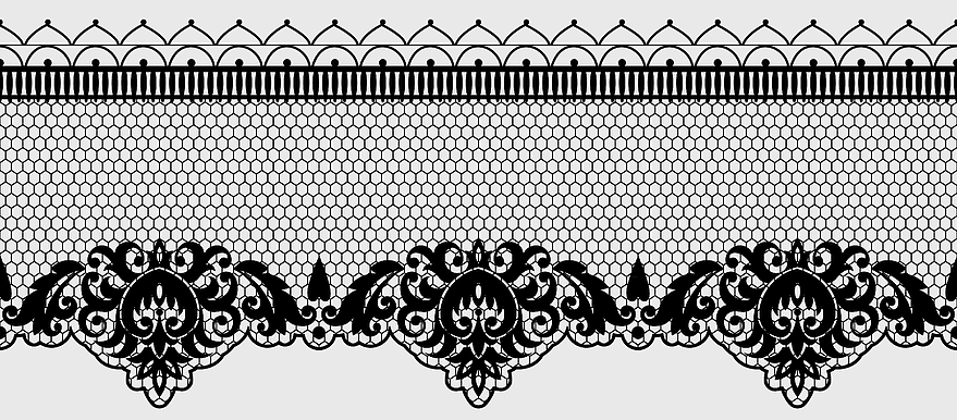Lace border design, monochrome lace pattern, decorative lace elements, black and white lace ornament, intricate lace motifs, vintage lace trim, elegant lace embellishments