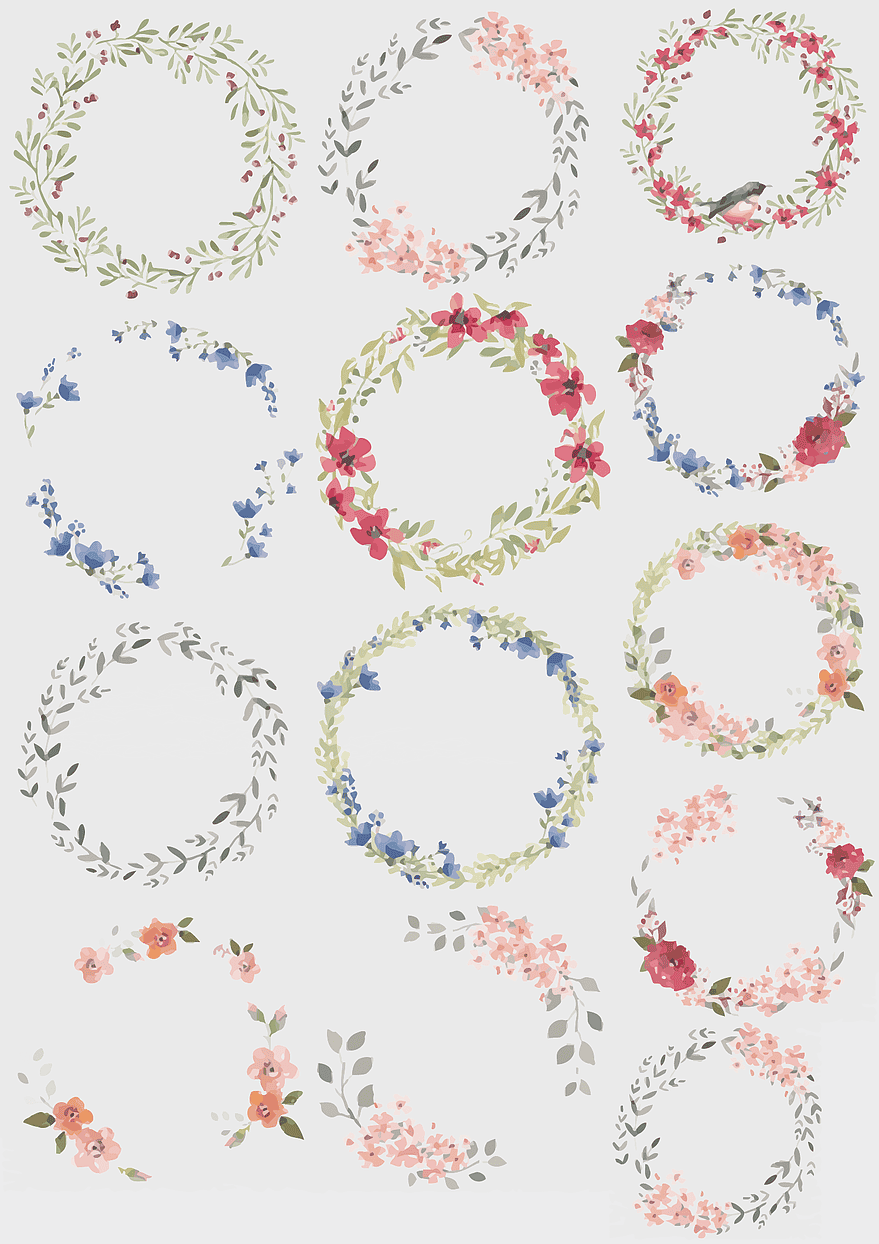 watercolor wreath illustration, assorted-color flower wreaths, romantic watercolor flowers, watercolor flower crown, floral wreath design, botanical watercolor art, festive wreath collection watercolor wreath illustration, assorted-color flower wreaths, romantic watercolor flowers, watercolor flower crown, floral wreath design, botanical watercolor art, festive wreath collection