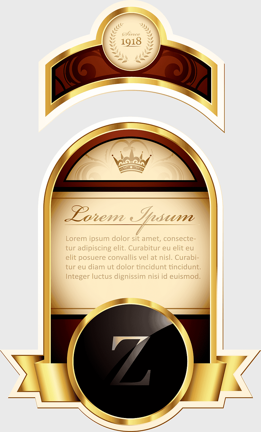 hand-painted wine labels, gold label design, brown text label, paper wine label, vintage wine branding, decorative crown emblem, premium drink packaging hand-painted wine labels, gold label design, brown text label, paper wine label, vintage wine branding, decorative crown emblem, premium drink packaging