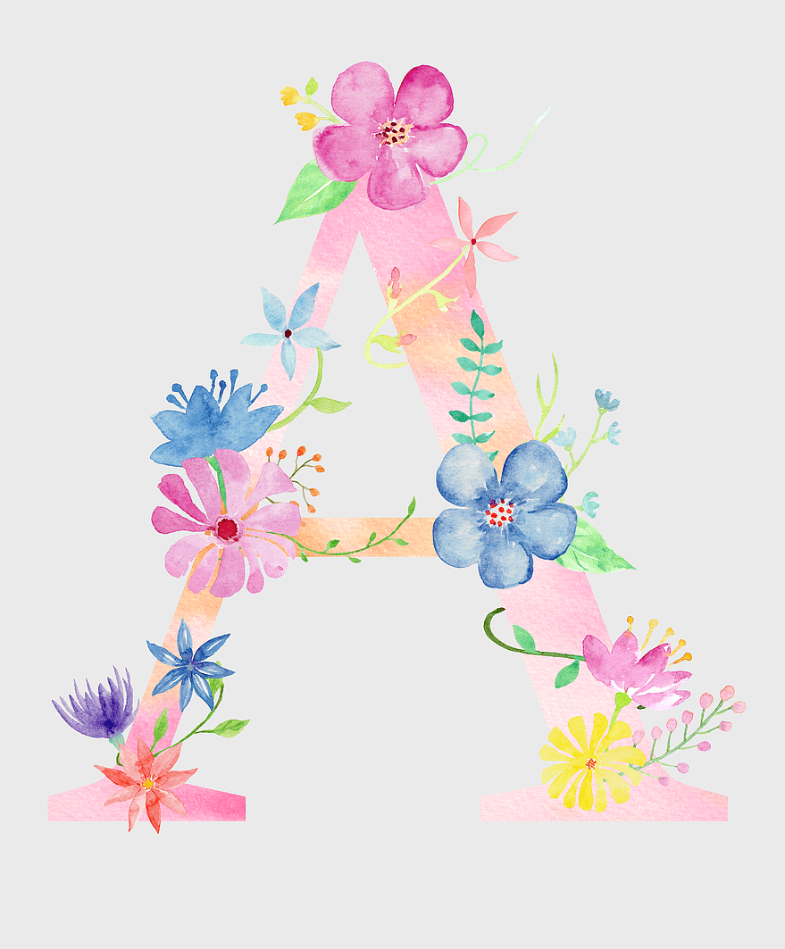 watercolor letter A, floral alphabet design, pink flower illustration, watercolor flower pattern, botanical letter art, pastel floral typography, decorative floral lettering watercolor letter A, floral alphabet design, pink flower illustration, watercolor flower pattern, botanical letter art, pastel floral typography, decorative floral lettering