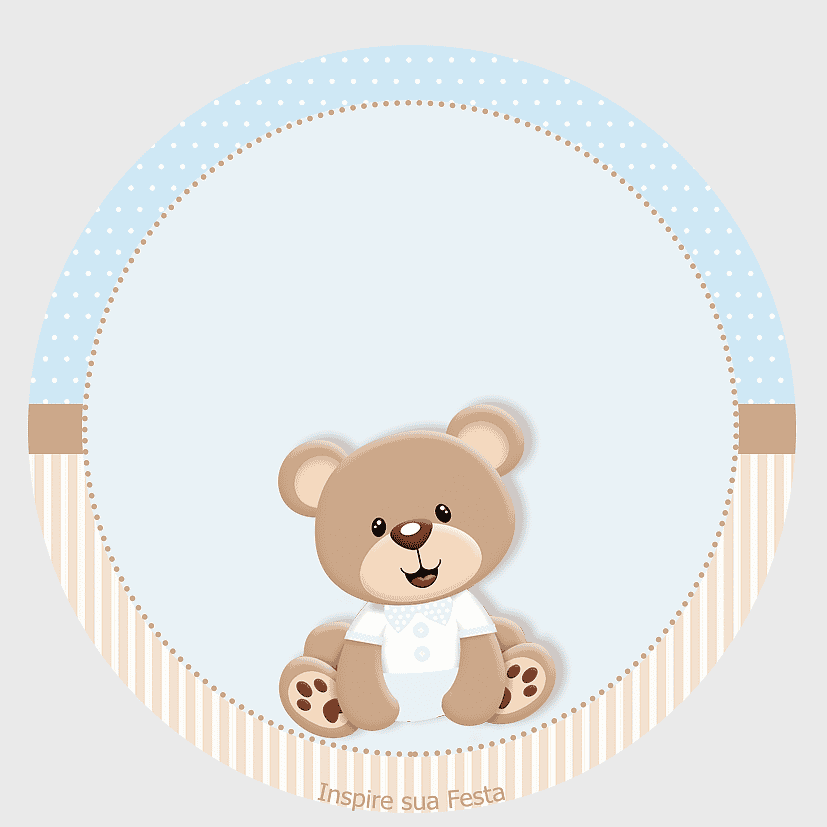 brown teddy bear illustration, Baby shower Convite Party, blue printing topper, teddy bear tags, cute baby shower design, festive party invitation, child-friendly party decor