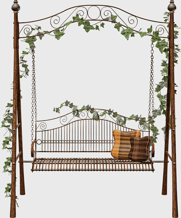 brown scrolled metal swing bench, outdoor garden furniture, hand-painted iron chair, park swing fauteuil, decorative patio seating, vintage outdoor decor, ornate metalwork design brown scrolled metal swing bench, outdoor garden furniture, hand-painted iron chair, park swing fauteuil, decorative patio seating, vintage outdoor decor, ornate metalwork design