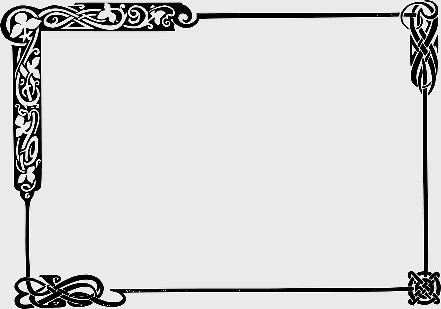 Celtic knot frames, black and white border line, monochrome symmetry art, triquetra ornament, vintage frame design, intricate line patterns, decorative corner elements Celtic knot frames, black and white border line, monochrome symmetry art, triquetra ornament, vintage frame design, intricate line patterns, decorative corner elements
