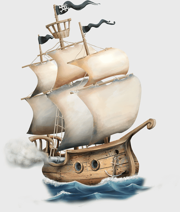 hand-painted pirate ship illustration, cartoon pirate ship watercolor painting, pirate ship with sails, sailing pirate ship cartoon, vintage pirate vessel, maritime adventure art, nautical cartoon design hand-painted pirate ship illustration, cartoon pirate ship watercolor painting, pirate ship with sails, sailing pirate ship cartoon, vintage pirate vessel, maritime adventure art, nautical cartoon design
