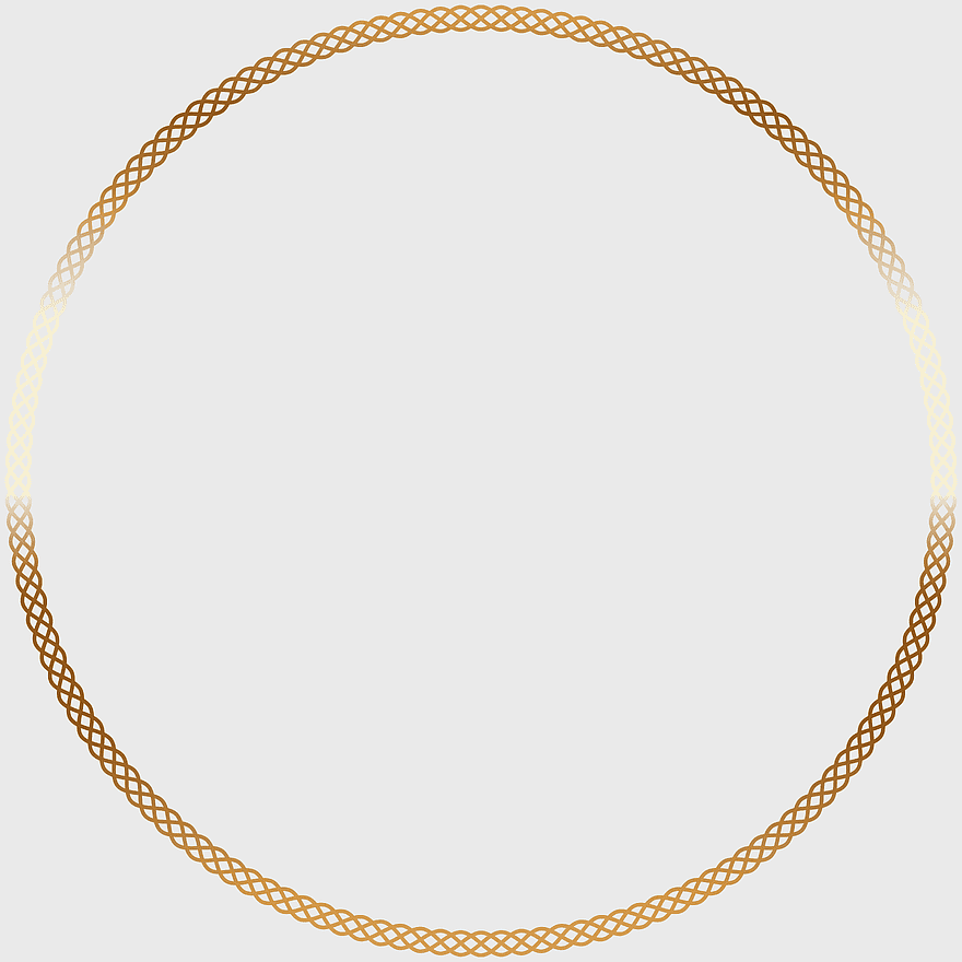 round deco border frame, decorative circle pattern, brown and grey illustration, round decorative elements, vintage circular frame, ornamental circular border, intricate circular design