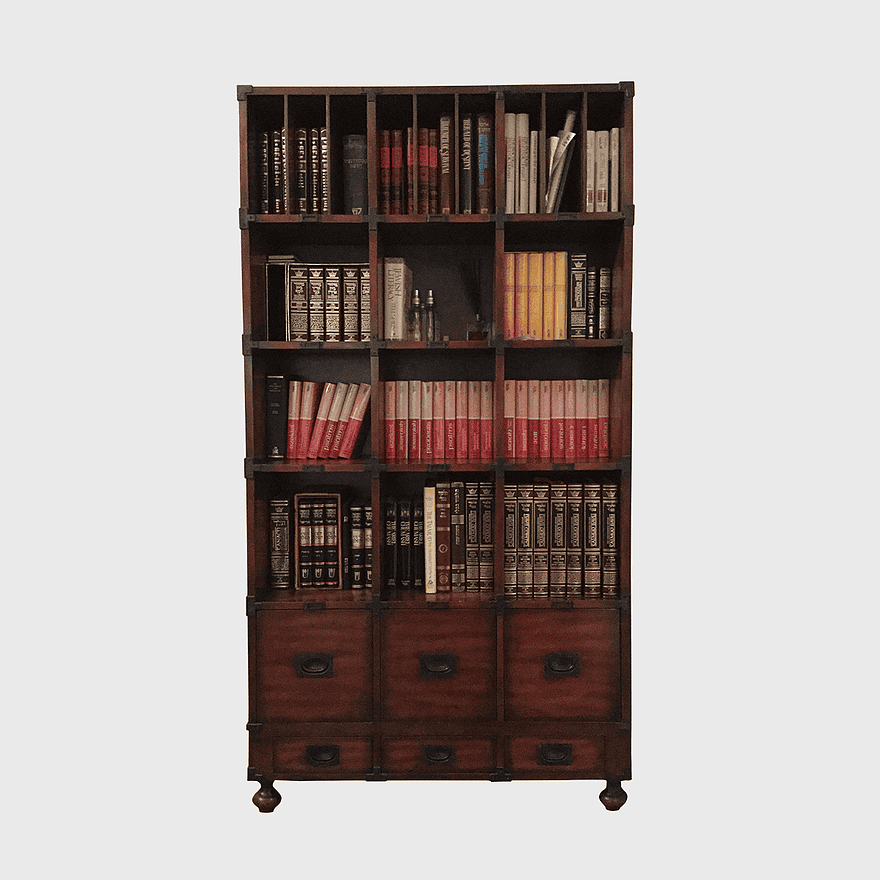 bookcase furniture, rustic shelving unit, living room bookshelf, wooden bookcase, antique storage cabinet, home library decor, vintage book storage