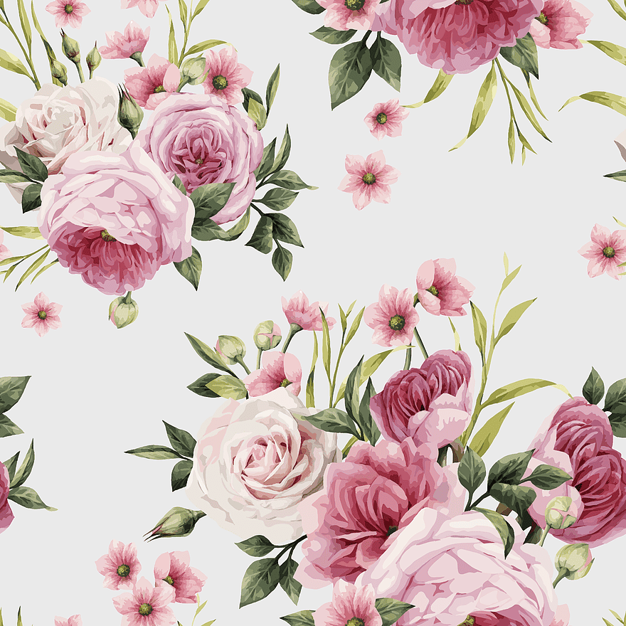 watercolor pink roses, hand-painted floral illustration, rose petal arrangement, pastel flower bouquet, romantic garden roses, delicate floral pattern, vintage floral design