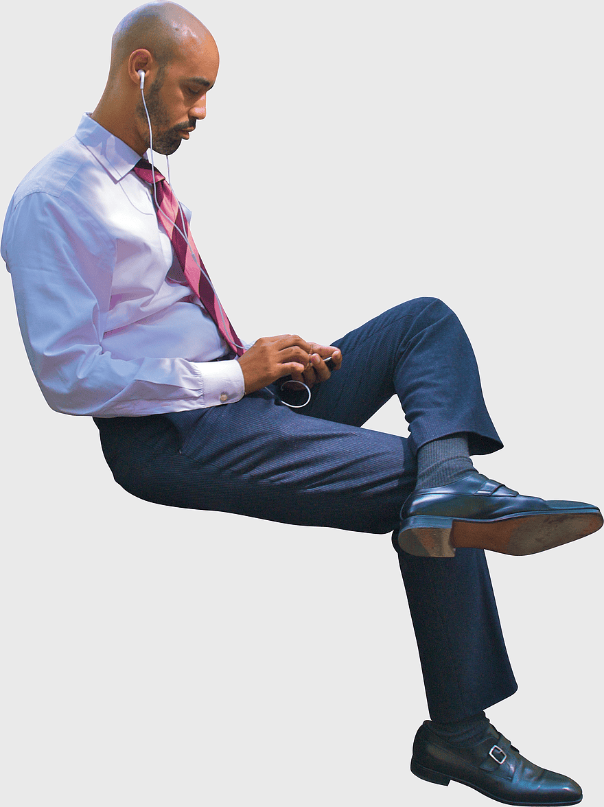 sitting businessman with earphones, professional man manspreading, business attire footwear, rendering of seated professional, corporate individual listening music, office worker seated posture, formal wear seated individual sitting businessman with earphones, professional man manspreading, business attire footwear, rendering of seated professional, corporate individual listening music, office worker seated posture, formal wear seated individual