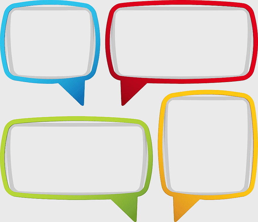Assorted-color dialog boxes, speech balloon illustration, colorful text box frames, information speech bubble, multicolor communication icons, chat box design elements, conversational sticker templates Assorted-color dialog boxes, speech balloon illustration, colorful text box frames, information speech bubble, multicolor communication icons, chat box design elements, conversational sticker templates