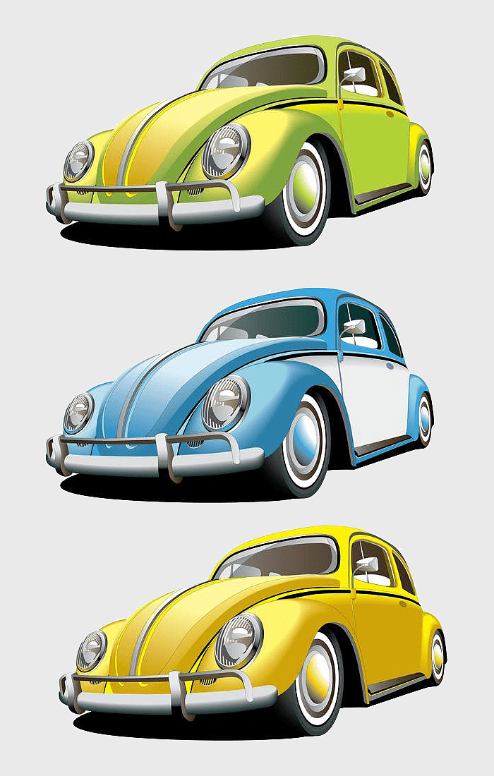 Volkswagen Beetle illustration, vintage car watercolor, classic Beetle design, compact car cartoon, retro auto art, colorful vehicle graphic, classic auto depiction