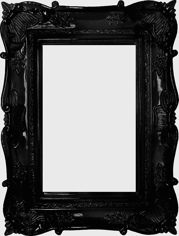 black wooden frame, antique black frame, vintage mirror frame, monochrome border frame, ornate black frame, classic wall decor, elegant antique framing