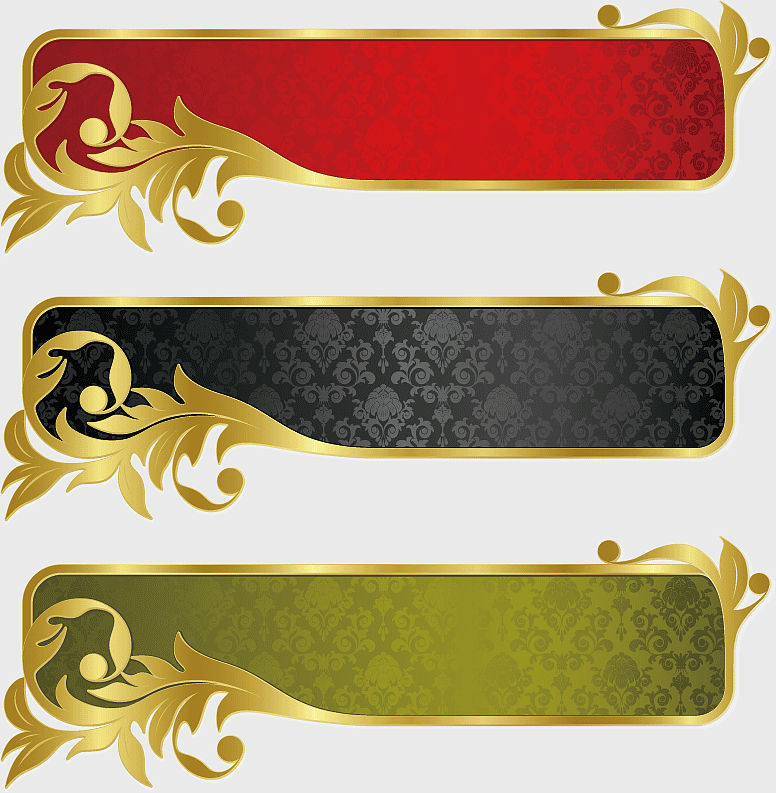 Gold Banner Ribbon, decorative frame, happy birthday ornament, gold frame decoration, elegant label design, festive decorative elements, vintage banner art Gold Banner Ribbon, decorative frame, happy birthday ornament, gold frame decoration, elegant label design, festive decorative elements, vintage banner art