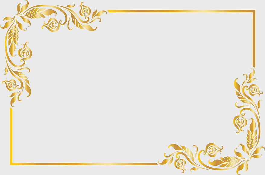golden noble frame, golden border texture, honorable frame design, simple golden frame, elegant decorative border, ornate corner embellishments, vintage frame accents