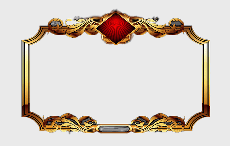golden frame illustration, red and gold border, decorative rectangle frame, trendy golden borders, ornate frame design, vintage border art, elegant frame decoration