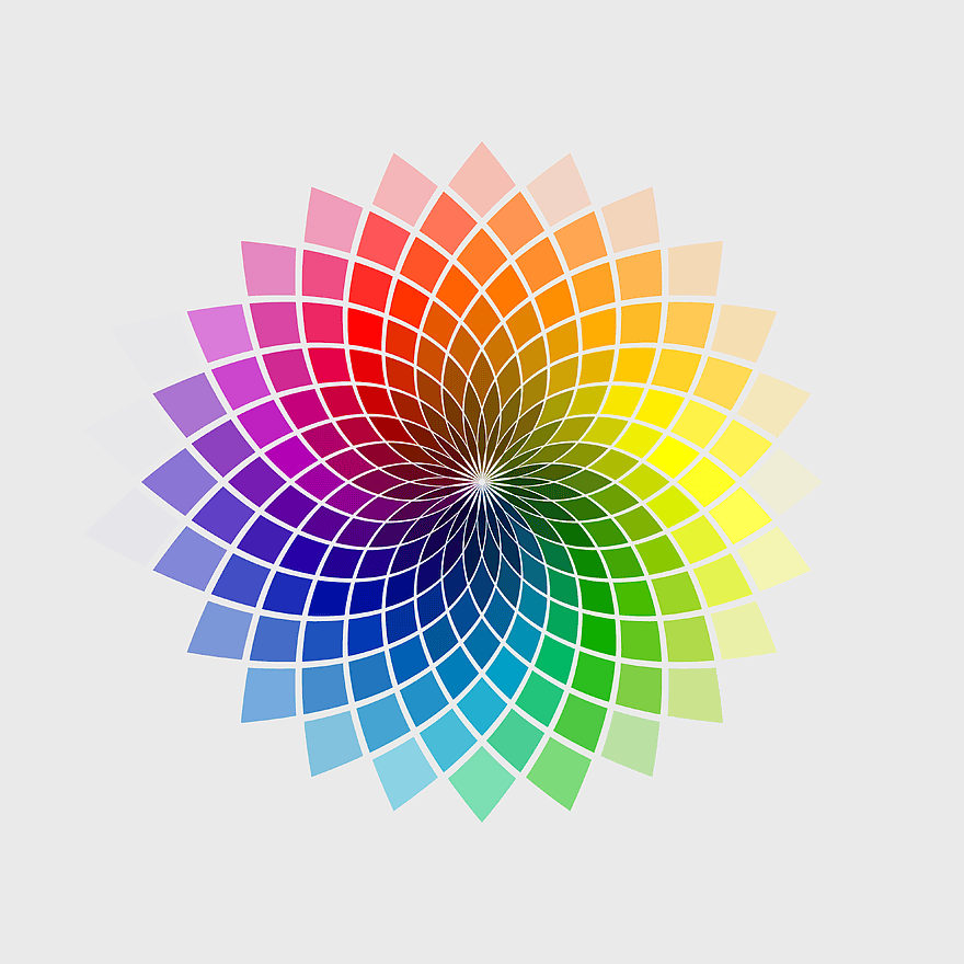 color wheel design, complementary color scheme, watercolor painting techniques, color theory palette, artistic color harmony, vibrant color spectrum, digital color mixing