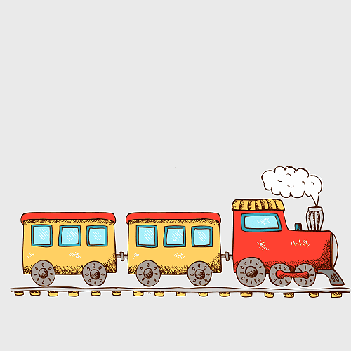 hand-painted train cartoon, steam locomotive illustration, colorful train design, train station vehicle, vintage train art, railway transportation graphic, creative train